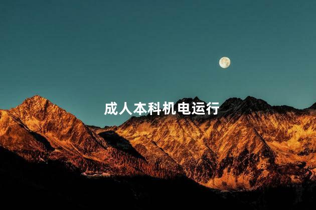 成人本科机电运行