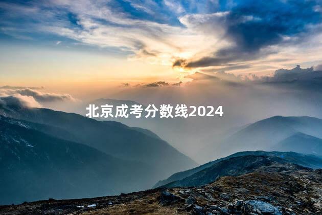 北京成考分数线2024