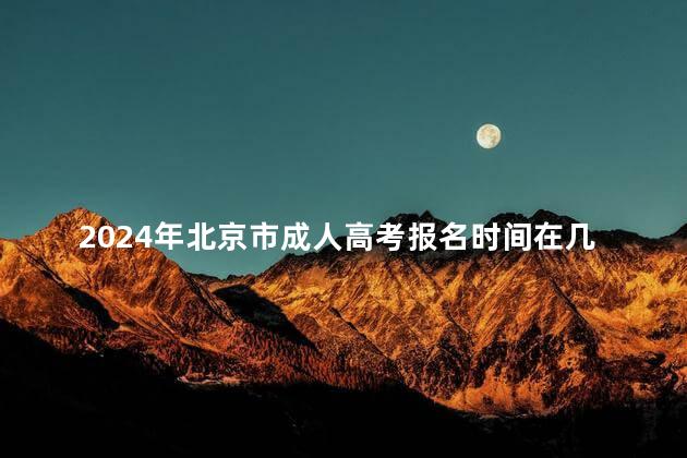 2024年北京市成人高考报名时间在几月