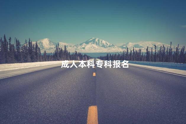 成人本科专科报名