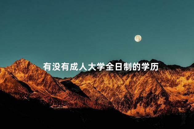 有没有成人大学全日制的学历