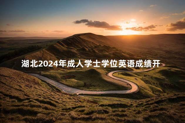 湖北2024年成人学士学位英语成绩开始查询啦